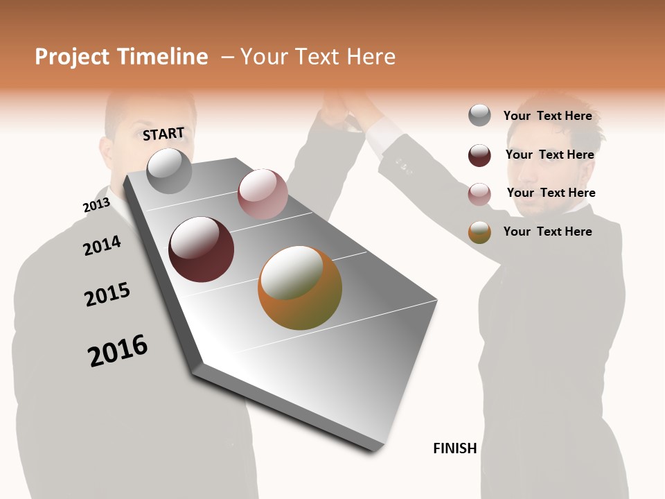 Businessmen Professional Highfive PowerPoint Template