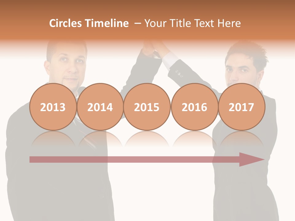 Businessmen Professional Highfive PowerPoint Template