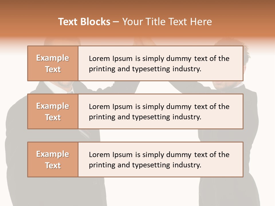 Businessmen Professional Highfive PowerPoint Template