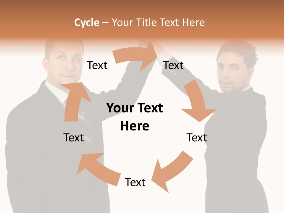 Businessmen Professional Highfive PowerPoint Template