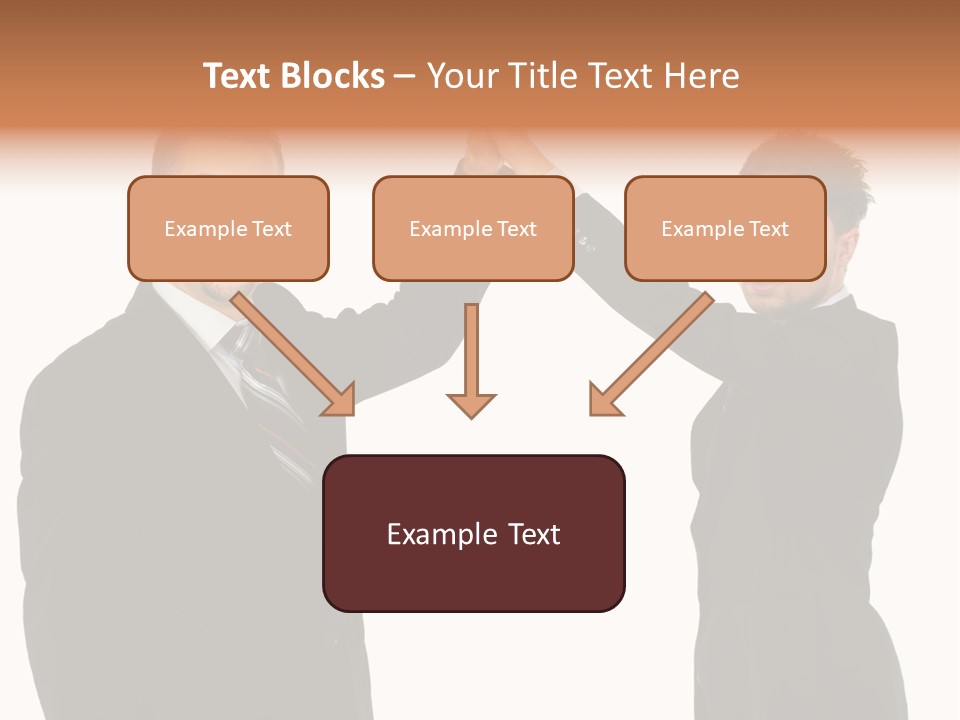 Businessmen Professional Highfive PowerPoint Template