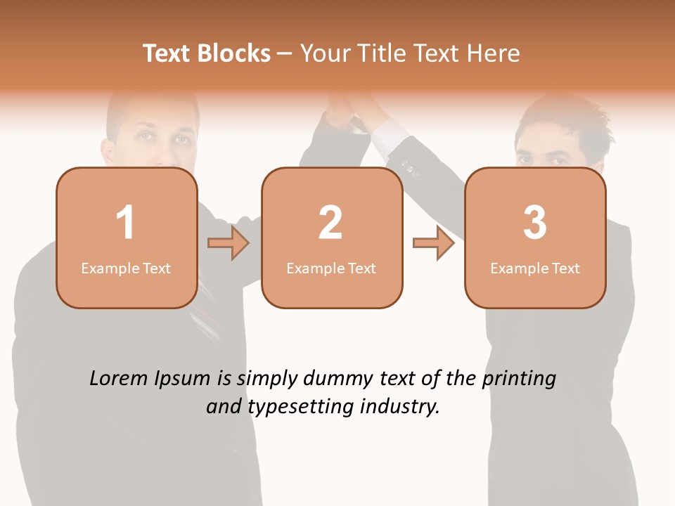 Businessmen Professional Highfive PowerPoint Template
