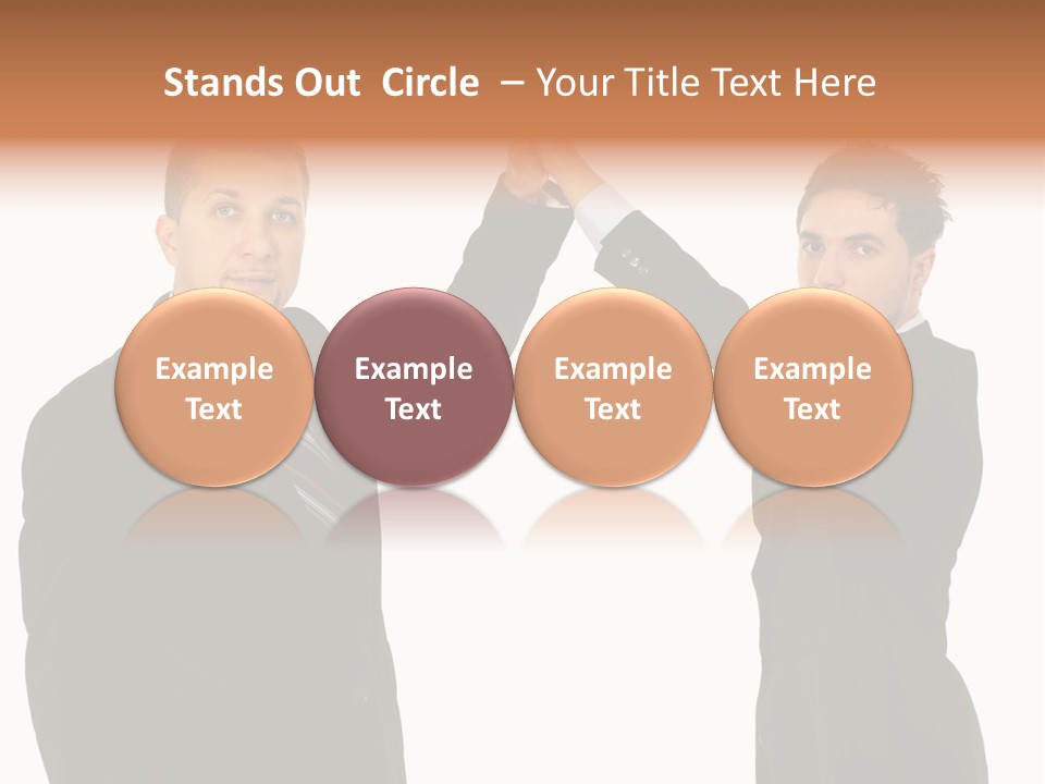 Businessmen Professional Highfive PowerPoint Template