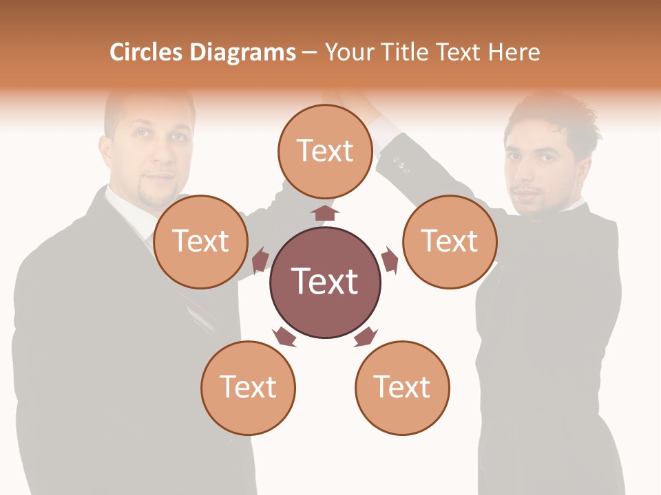 Businessmen Professional Highfive PowerPoint Template