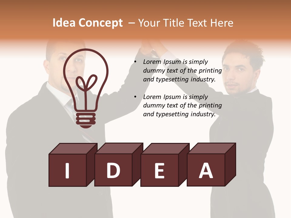 Businessmen Professional Highfive PowerPoint Template