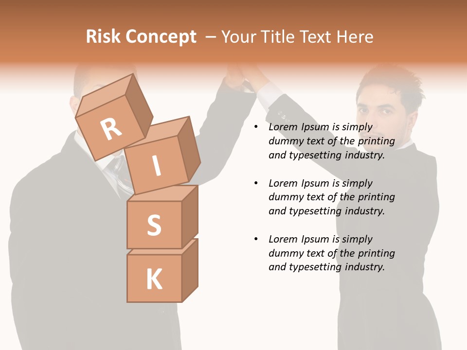 Businessmen Professional Highfive PowerPoint Template