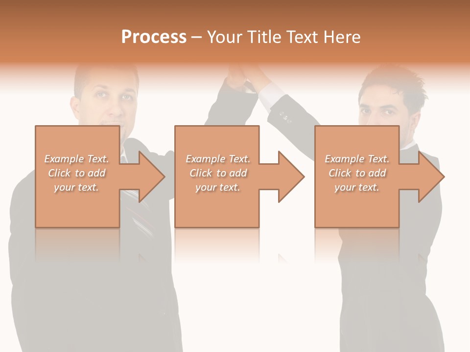 Businessmen Professional Highfive PowerPoint Template
