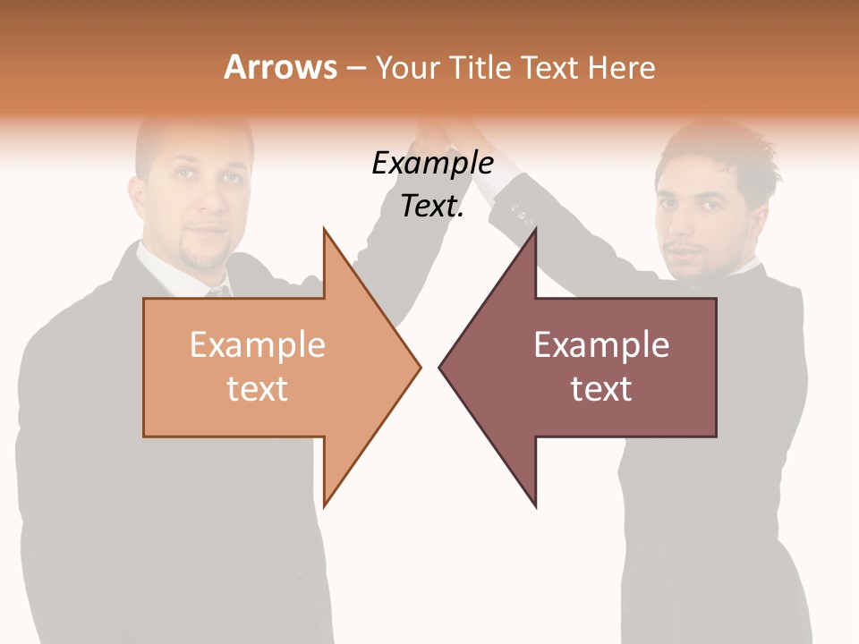 Businessmen Professional Highfive PowerPoint Template