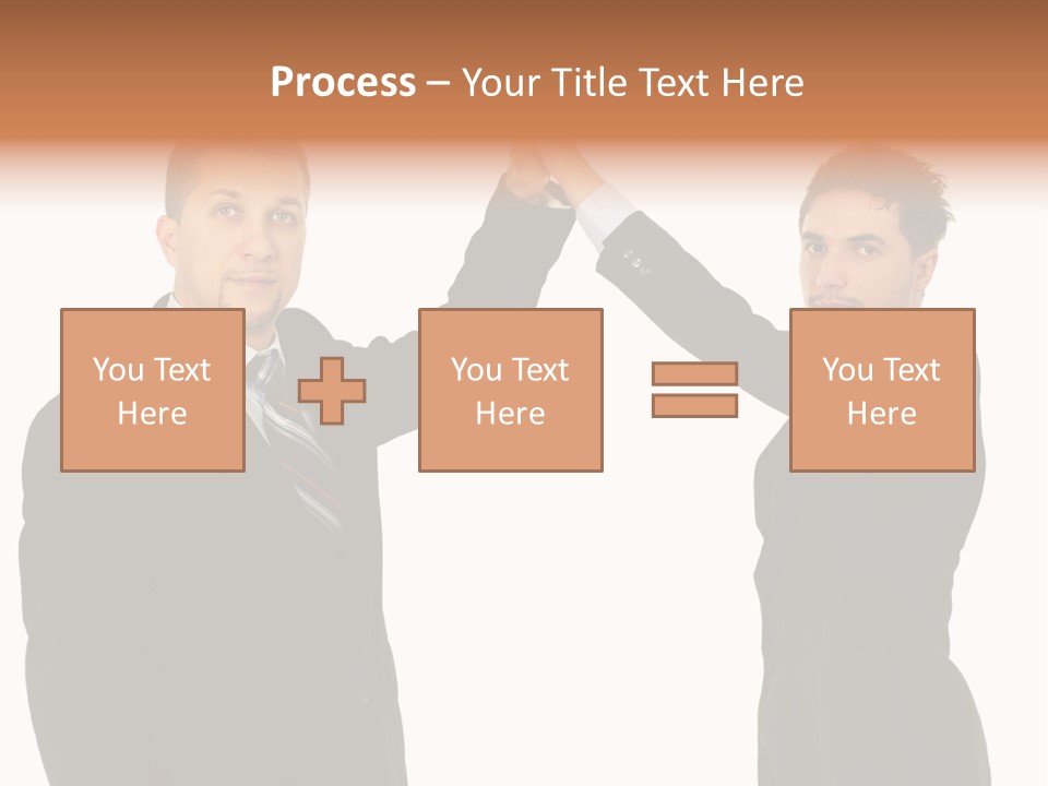 Businessmen Professional Highfive PowerPoint Template