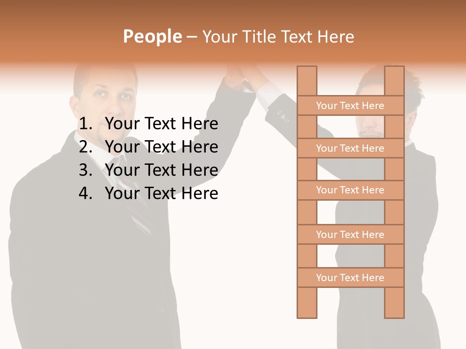 Businessmen Professional Highfive PowerPoint Template