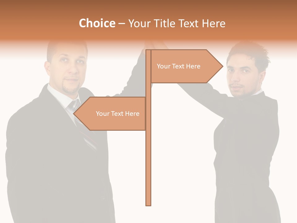 Businessmen Professional Highfive PowerPoint Template