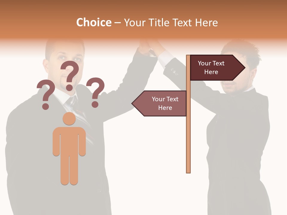 Businessmen Professional Highfive PowerPoint Template