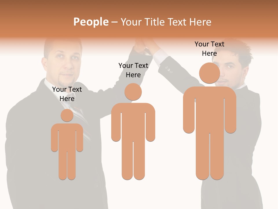 Businessmen Professional Highfive PowerPoint Template
