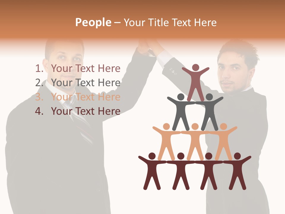 Businessmen Professional Highfive PowerPoint Template