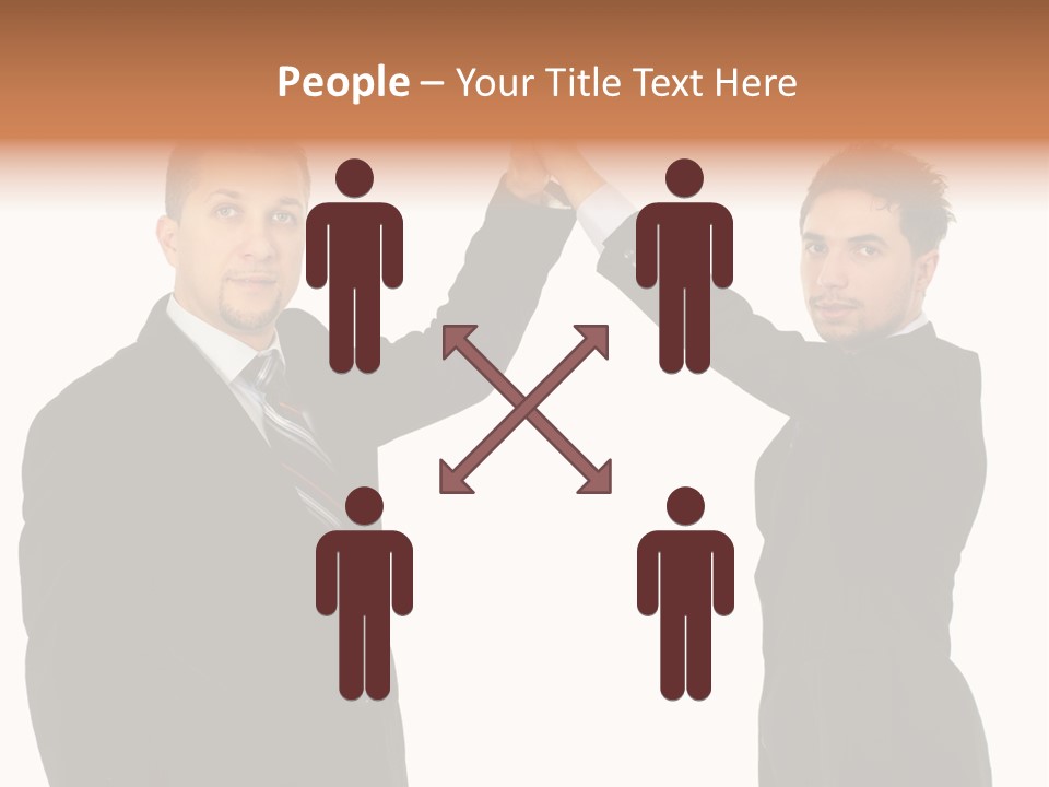 Businessmen Professional Highfive PowerPoint Template