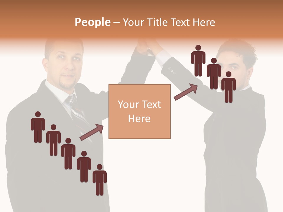 Businessmen Professional Highfive PowerPoint Template