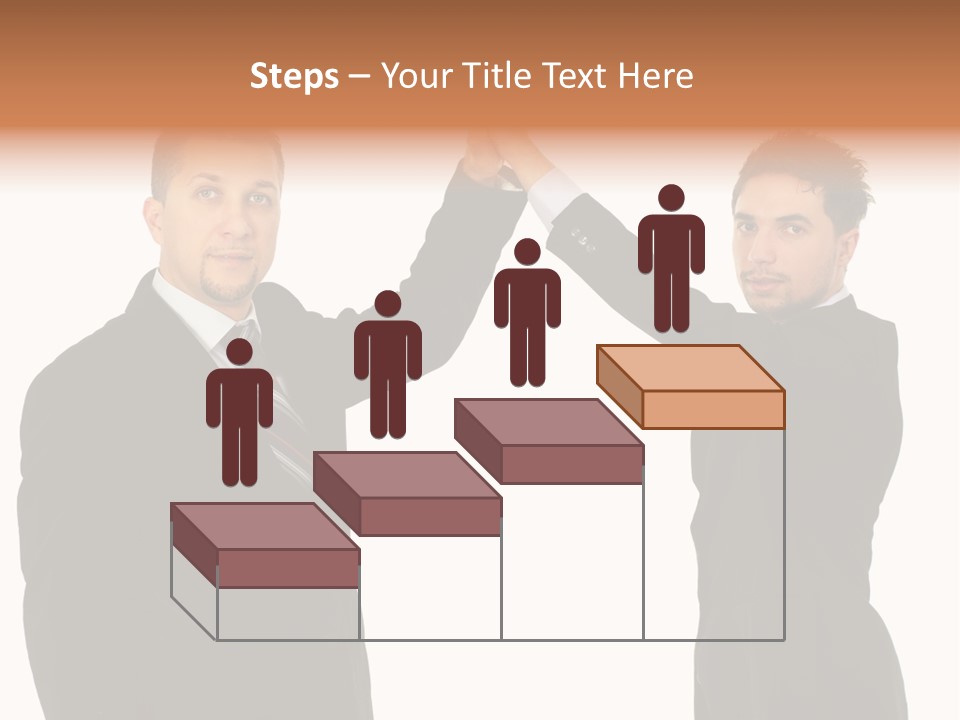 Businessmen Professional Highfive PowerPoint Template