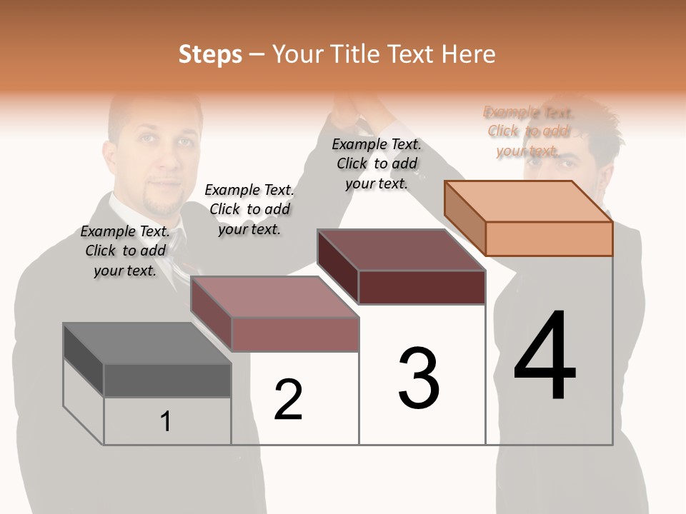 Businessmen Professional Highfive PowerPoint Template