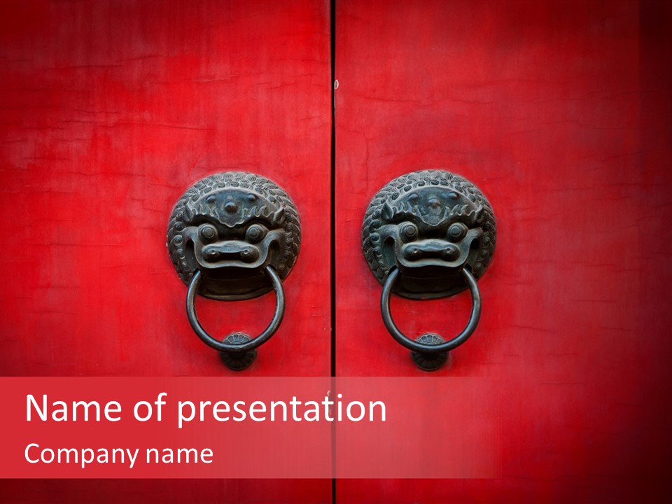 Oriental Symbolic Balance PowerPoint Template