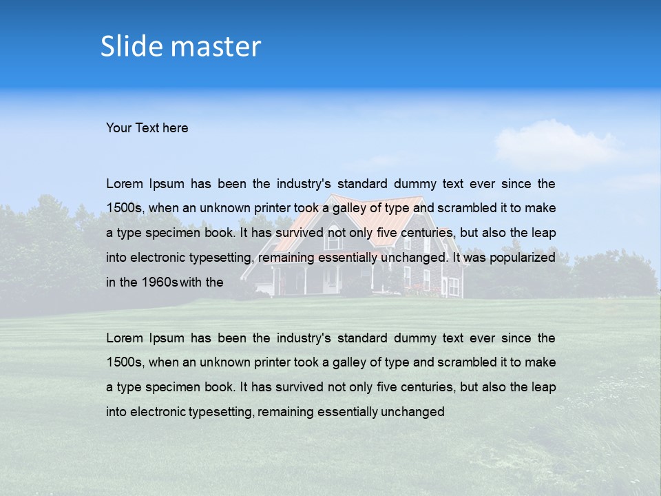 Wonderland Sky Summer PowerPoint Template