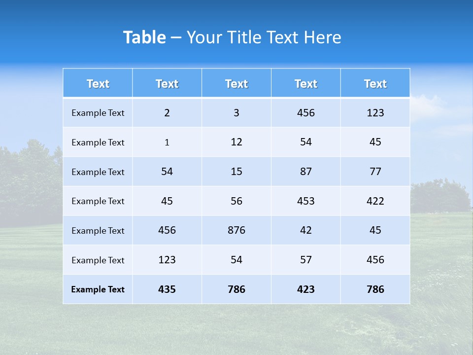 Wonderland Sky Summer PowerPoint Template