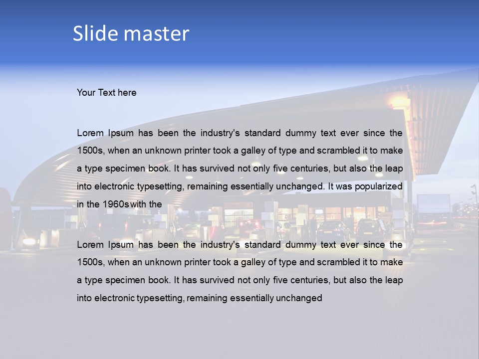 Energy Pump Night PowerPoint Template