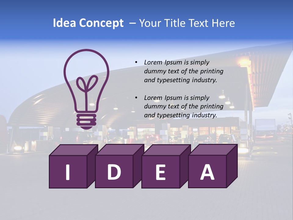 Energy Pump Night PowerPoint Template