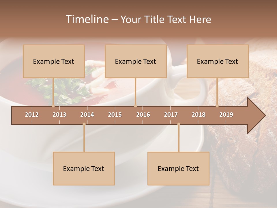 A Bowl Of Tomato Soup Next To A Loaf Of Bread PowerPoint Template
