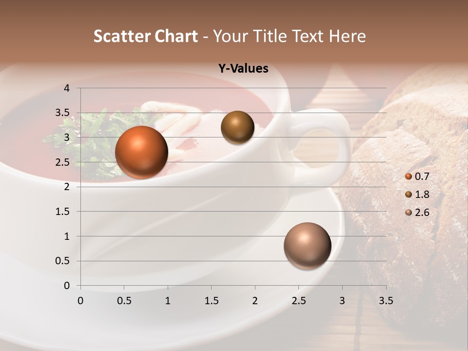 A Bowl Of Tomato Soup Next To A Loaf Of Bread PowerPoint Template