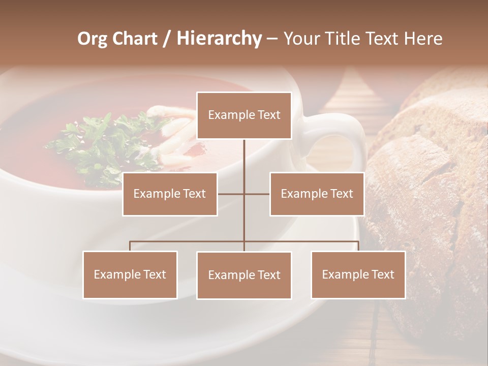 A Bowl Of Tomato Soup Next To A Loaf Of Bread PowerPoint Template