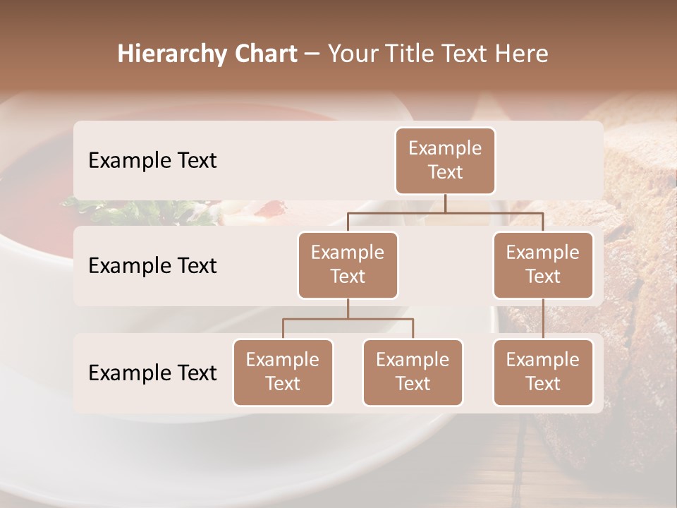 A Bowl Of Tomato Soup Next To A Loaf Of Bread PowerPoint Template
