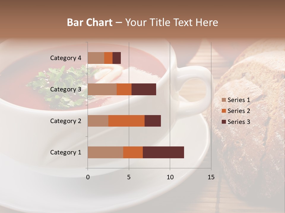 A Bowl Of Tomato Soup Next To A Loaf Of Bread PowerPoint Template