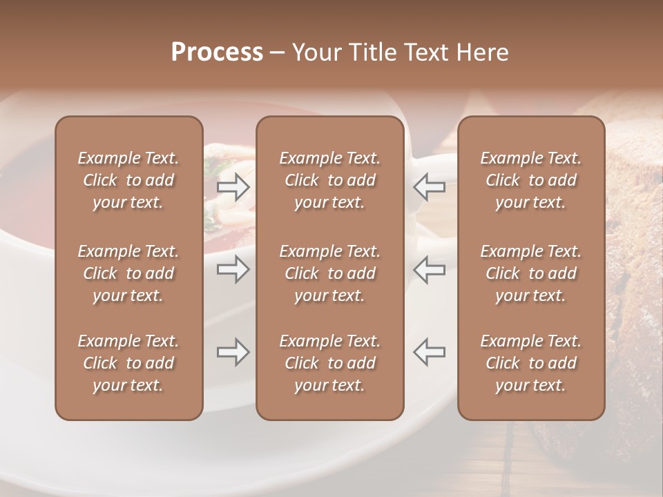 A Bowl Of Tomato Soup Next To A Loaf Of Bread PowerPoint Template