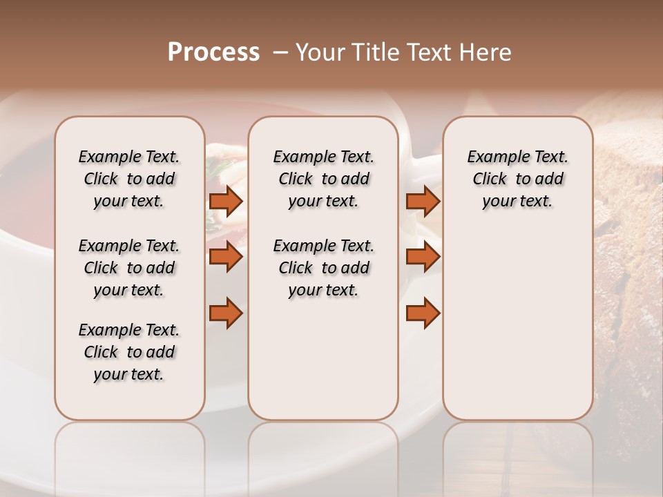 A Bowl Of Tomato Soup Next To A Loaf Of Bread PowerPoint Template