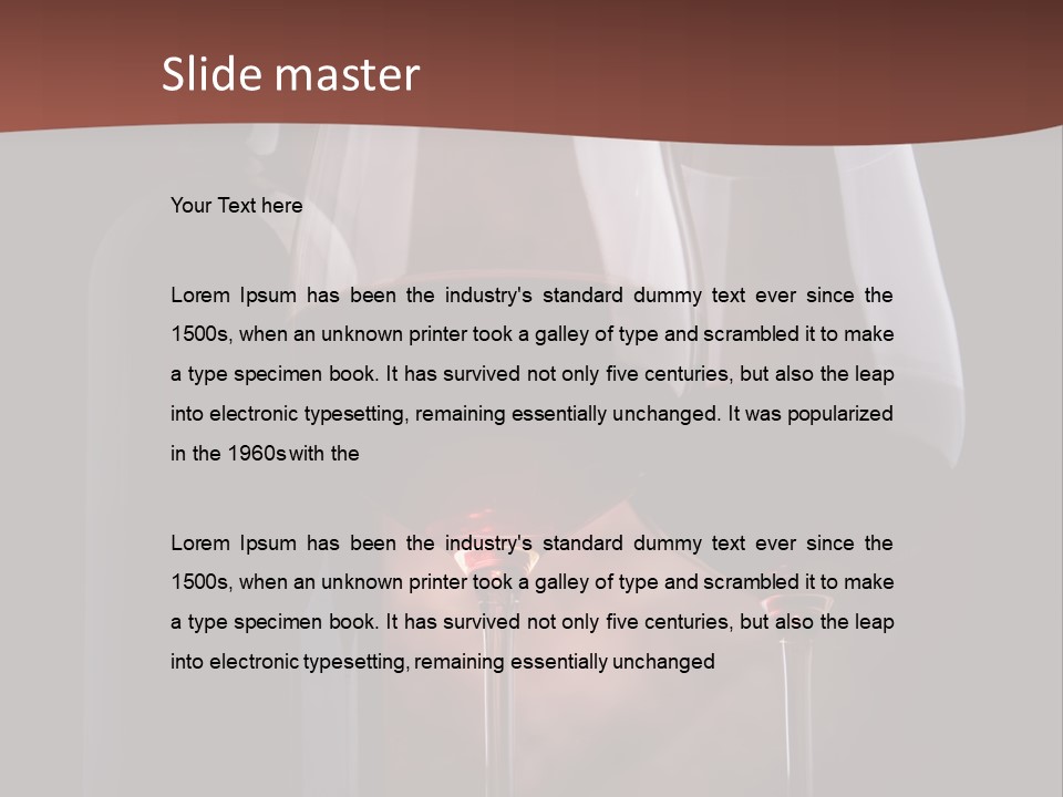 Wineglass Shiny Elegance PowerPoint Template