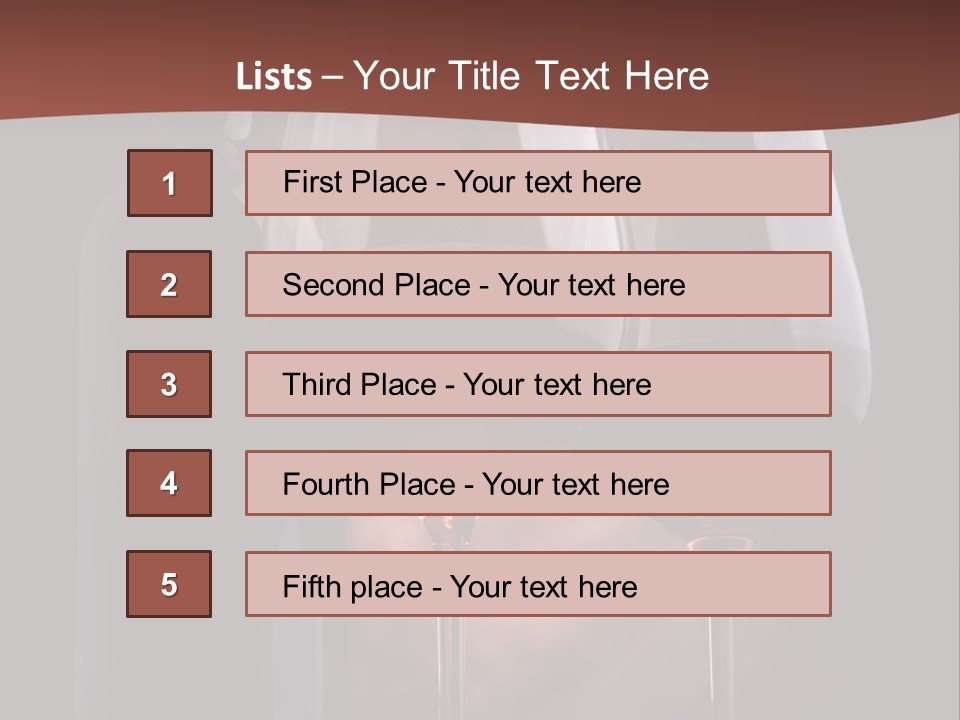 Wineglass Shiny Elegance PowerPoint Template