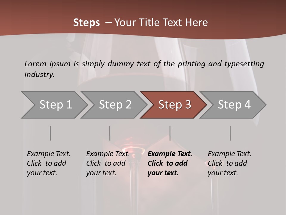 Wineglass Shiny Elegance PowerPoint Template