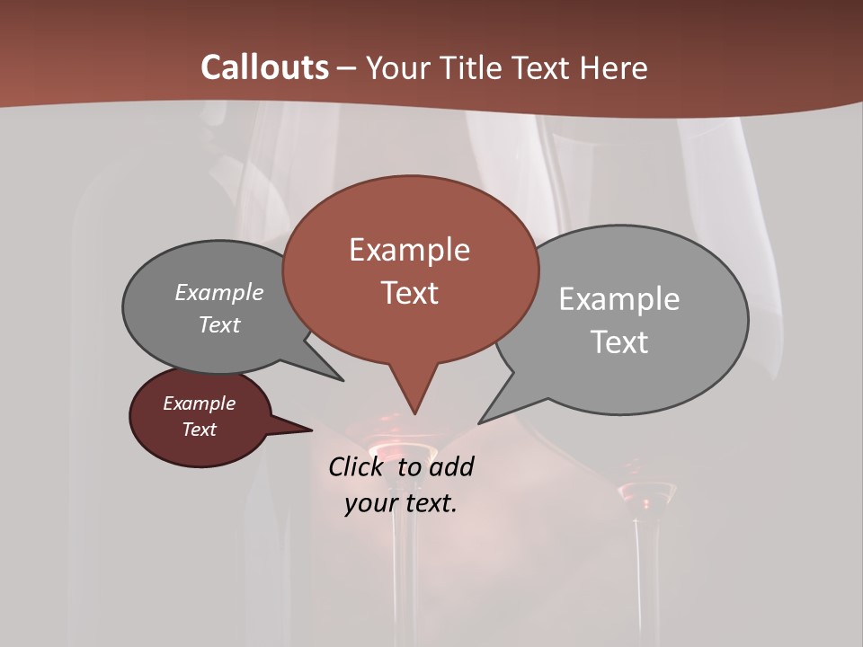 Wineglass Shiny Elegance PowerPoint Template