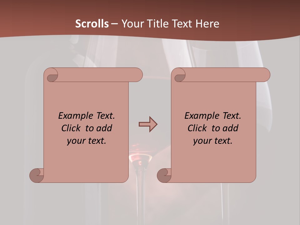 Wineglass Shiny Elegance PowerPoint Template