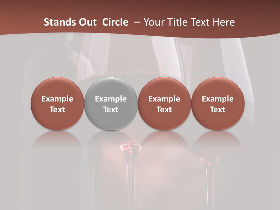 Wineglass Shiny Elegance PowerPoint Template