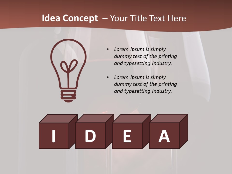 Wineglass Shiny Elegance PowerPoint Template