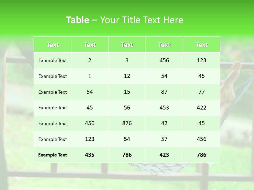 Outdoors Green Idyllic PowerPoint Template