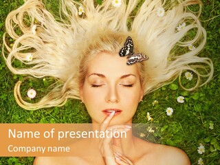 Girl Leisure Young PowerPoint Template