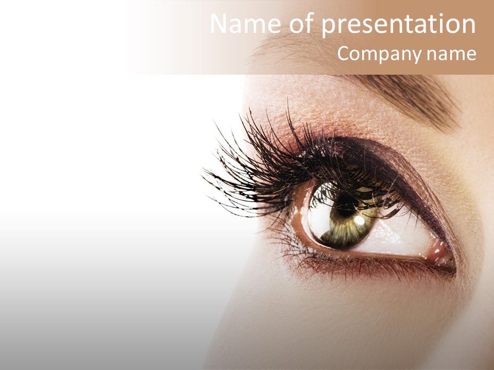 Young White Closeup PowerPoint Template