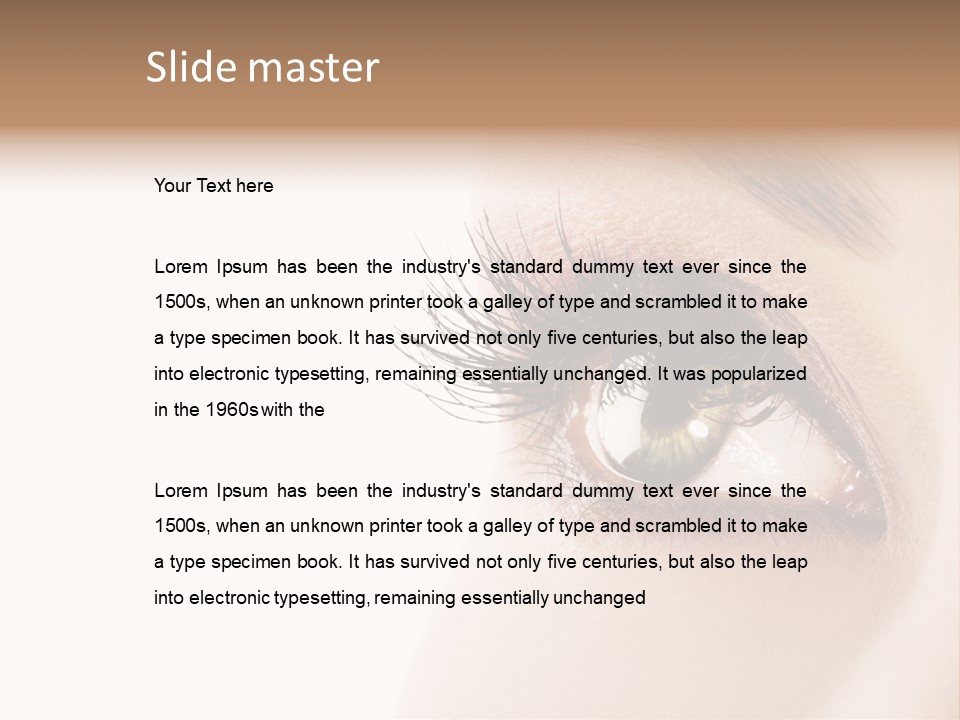 Young White Closeup PowerPoint Template