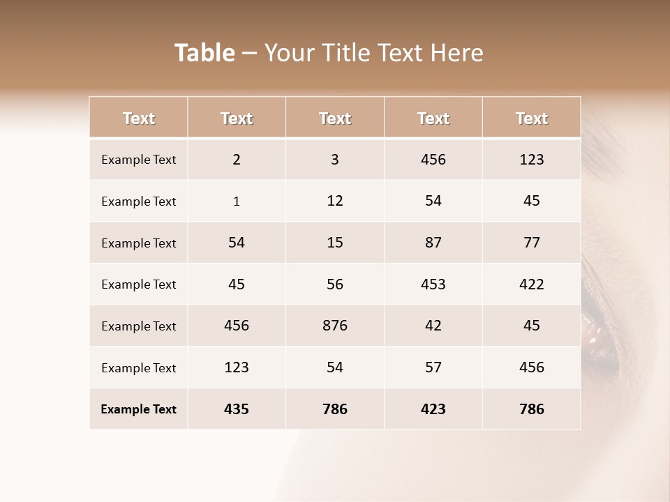 Young White Closeup PowerPoint Template