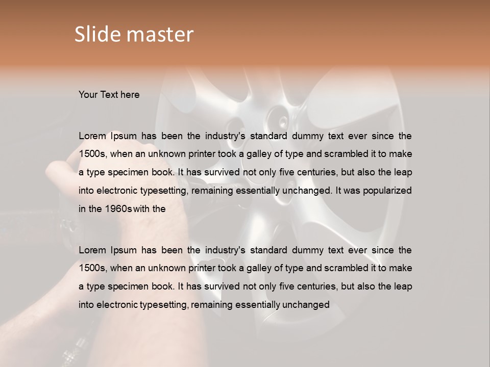 Man Person Garage PowerPoint Template