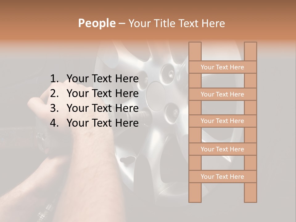 Man Person Garage PowerPoint Template