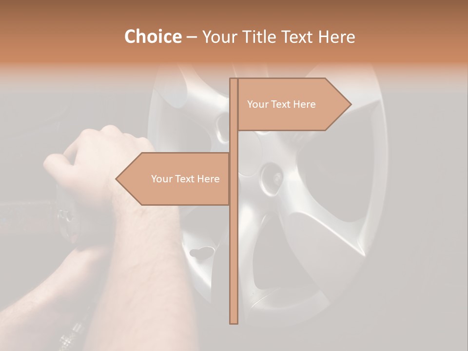 Man Person Garage PowerPoint Template