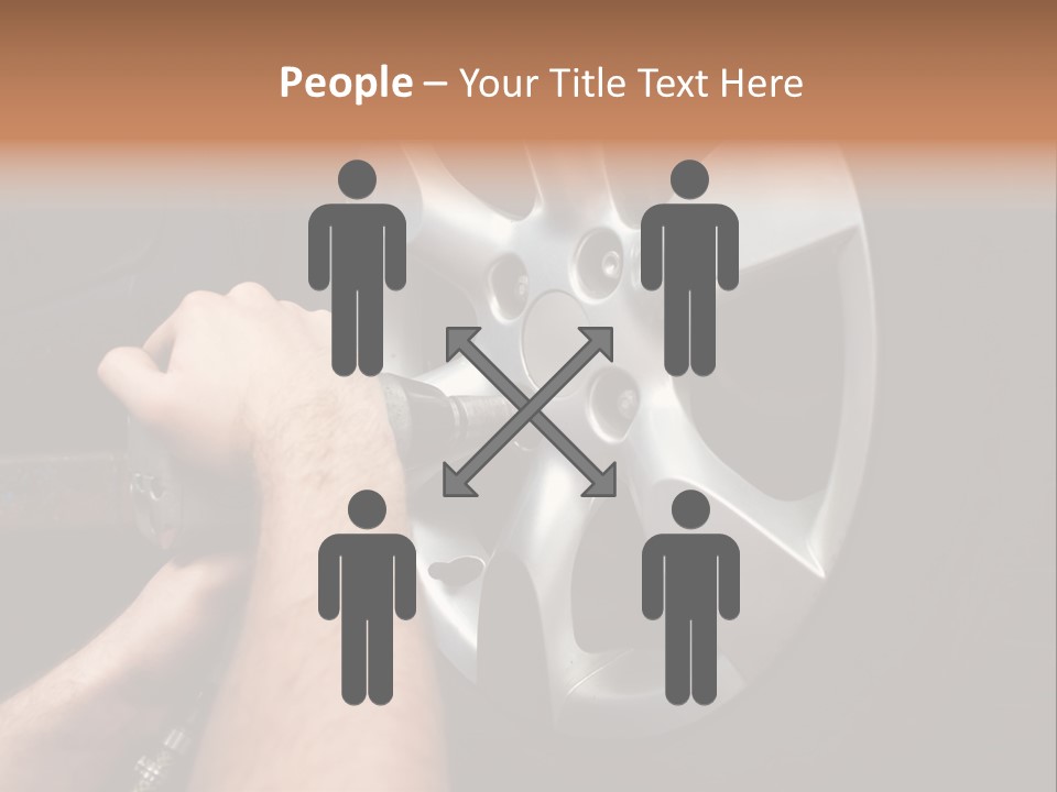 Man Person Garage PowerPoint Template